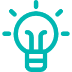 An icon image of a bulb representing the entrepreneurial category for the Enterprise Nation fund