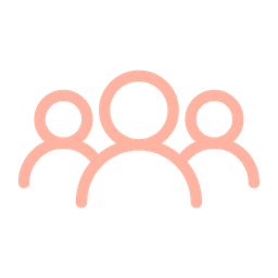 Icon of three people stood together