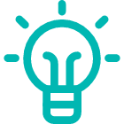 An icon image of a bulb representing the entrepreneurial category for the Enterprise Nation fund