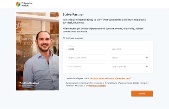 Step 1: Sign up as a partner