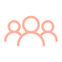 Icon of three people stood together