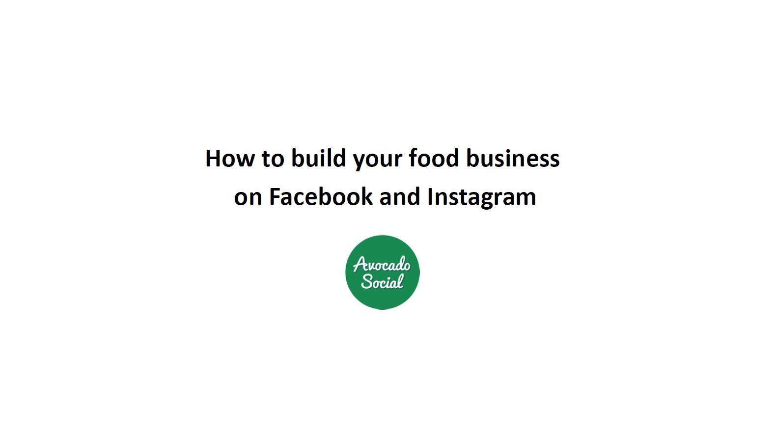 Social media for food and drink businesses